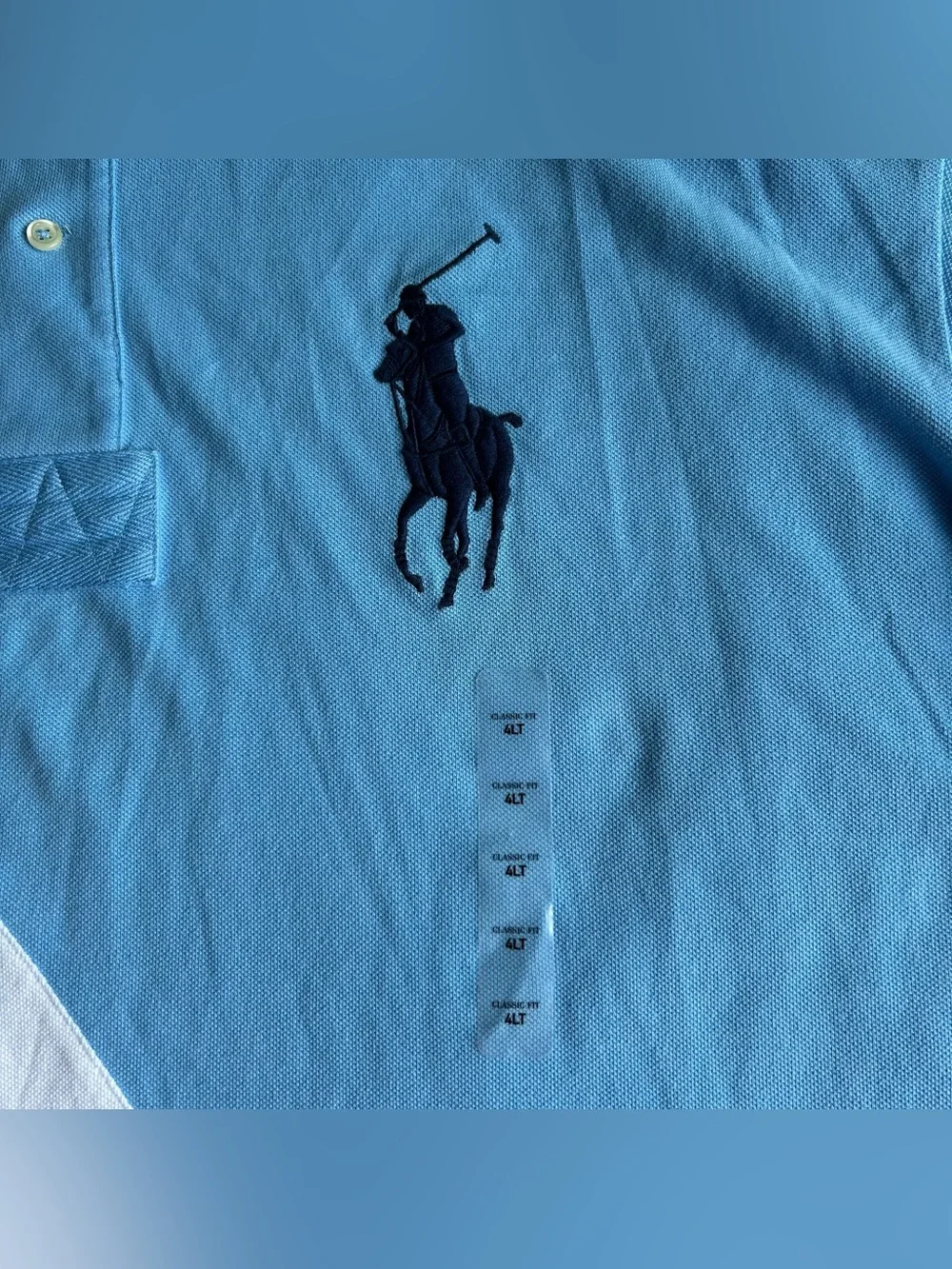 NWT Polo Ralph Lauren Shirt Mens 4XL TALL Blue Imperial Summer Classic Big Pony